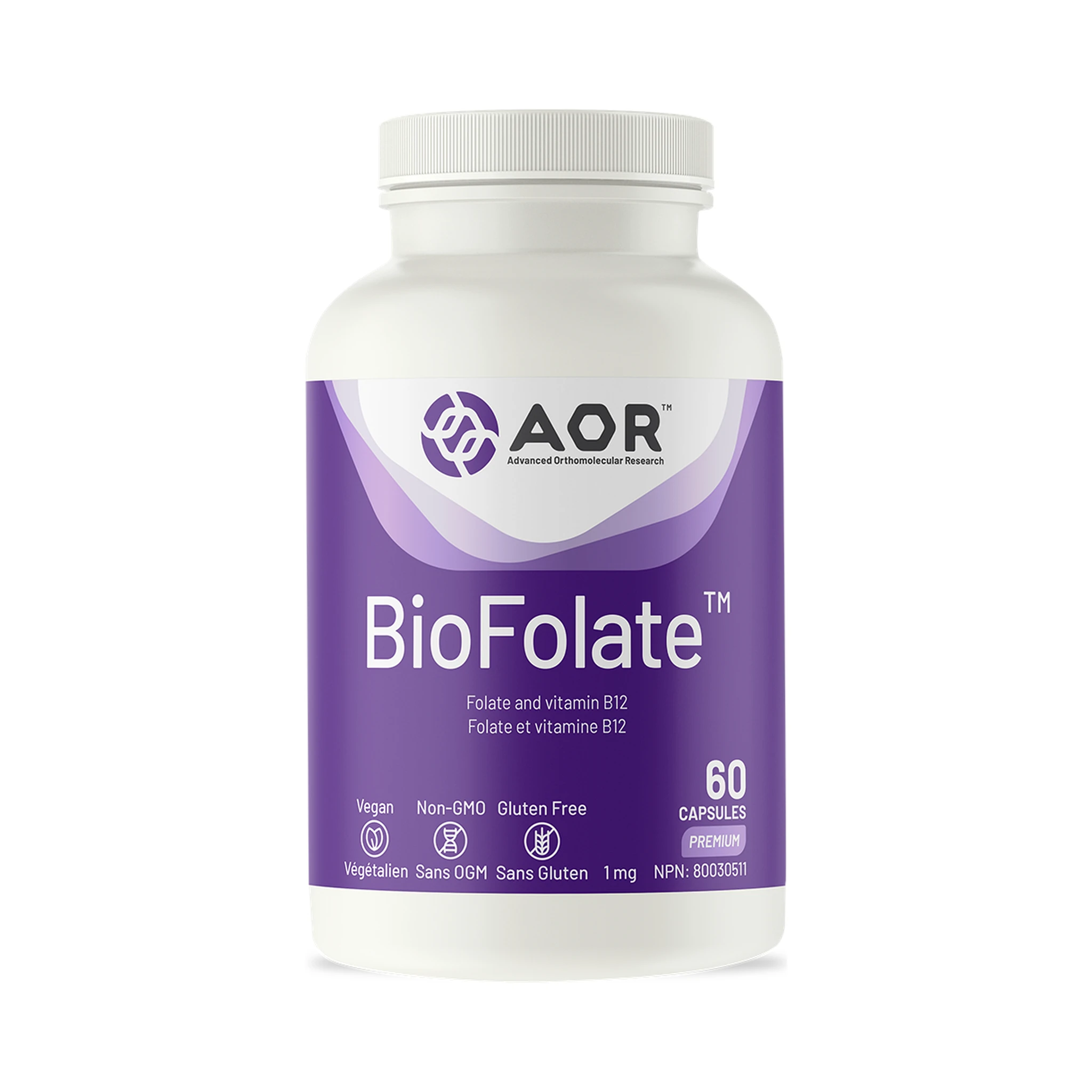AOR BioFolate 60 Capsules – Wellness Supplement
