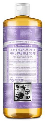 Dr. Bronner's Lavender Pure Castile Liquid Soap 946mL