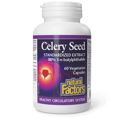 Natural Factors Celery Seed 60 Veg Capsules