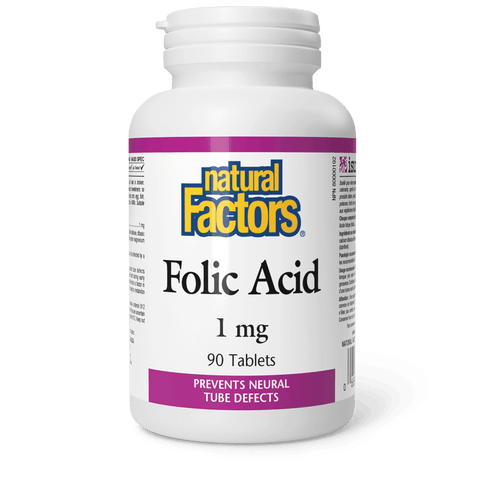 Natural Factors Folic Acid 1mg 90 Tablets