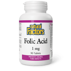 Natural Factors Folic Acid 1mg 90 Tablets