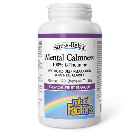 Natural Factors Mental Calmness 100mg Stress-Relax 120 Chewables