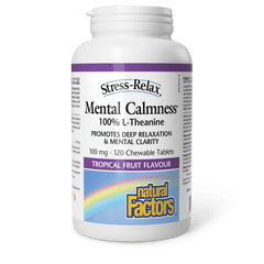 Natural Factors Mental Calmness 100mg Stress-Relax 120 Chewables
