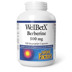 Natural Factors WellBetX Berberine 500mg 120 Veg Capsules - Trending Now