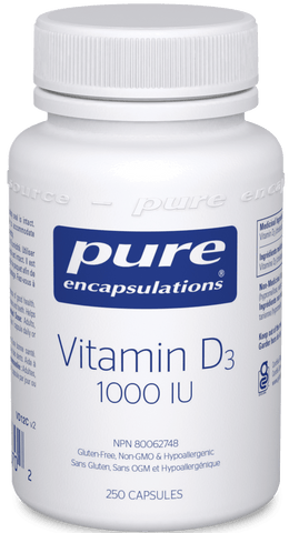 Pure Encapsulations Vitamin D3 1000 IU 250 Capsules