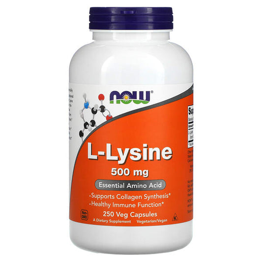 NOW L-Lysine 500mg 250 Capsules
