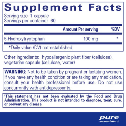 Pure Encapsulations 5-HTP 100mg 60 Capsules