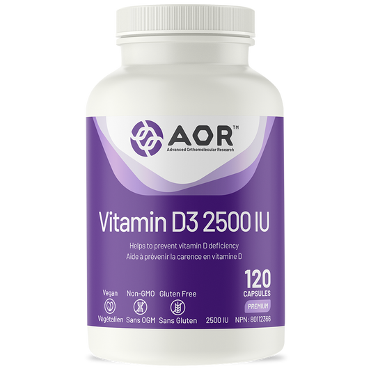 AOR Vitamin D3 2500IU 120 Capsules