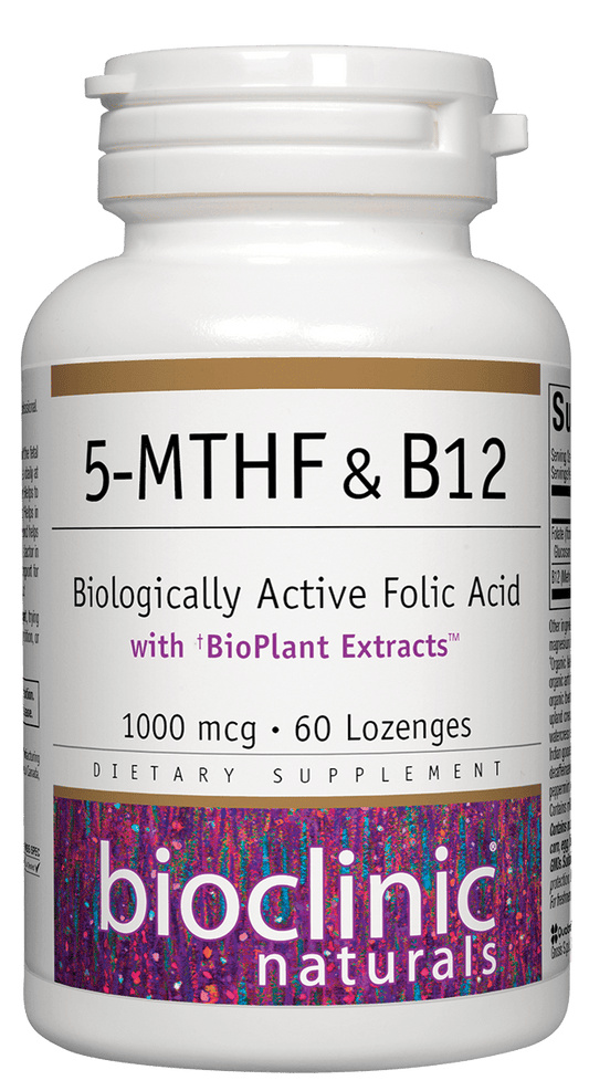 Bioclinic Naturals 5-MTHF & B12 60 Lozenges