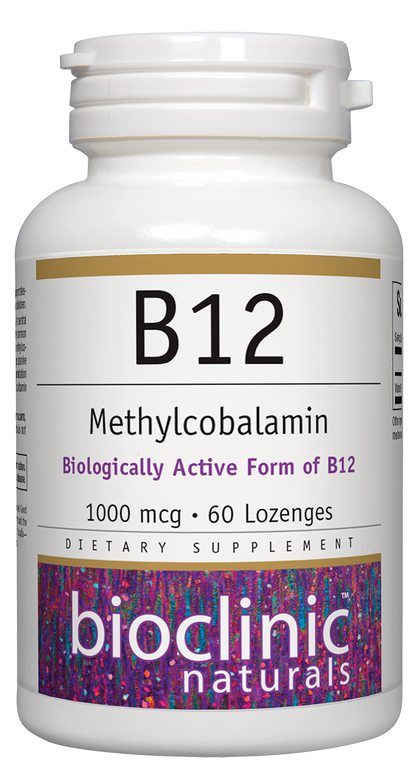 Bioclinic Naturals B12 Methylcobalamin 1000 mcg 60 Lozenges