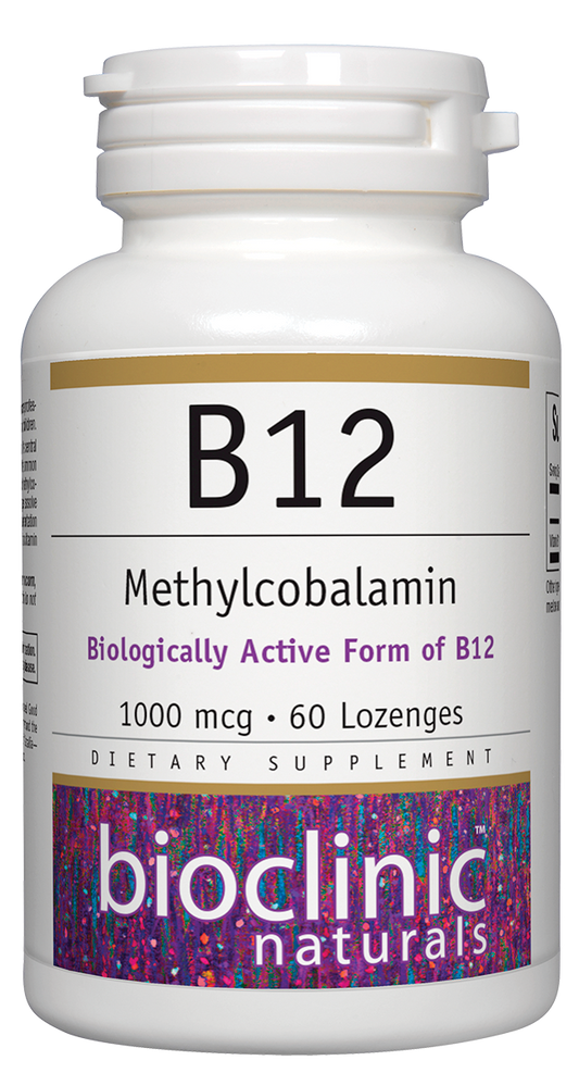 Bioclinic Naturals B12 Methylcobalamin 1000 mcg 60 Lozenges