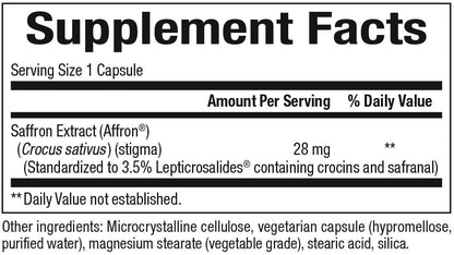 Bioclinic Naturals Saffron Extract 30 Capsules
