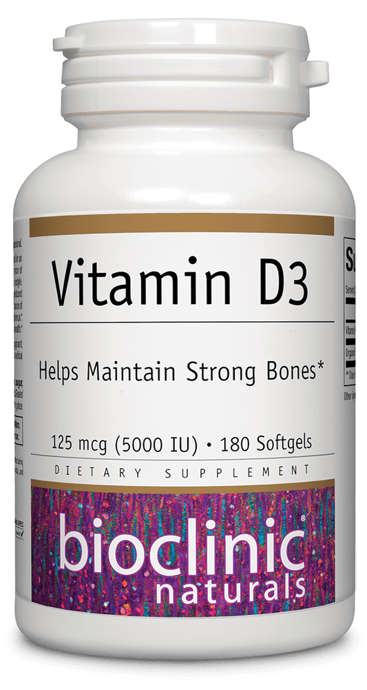 Bioclinic Naturals Vitamin D3 5000 IU 180 Softgels