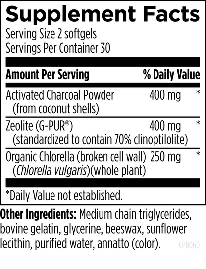 Designs for Health Charcoal Plus Binder 60 Softgels