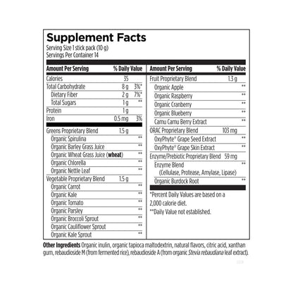 Designs For Health EssentiaGreens and Reds Strawberry Kiwi 14 Packets