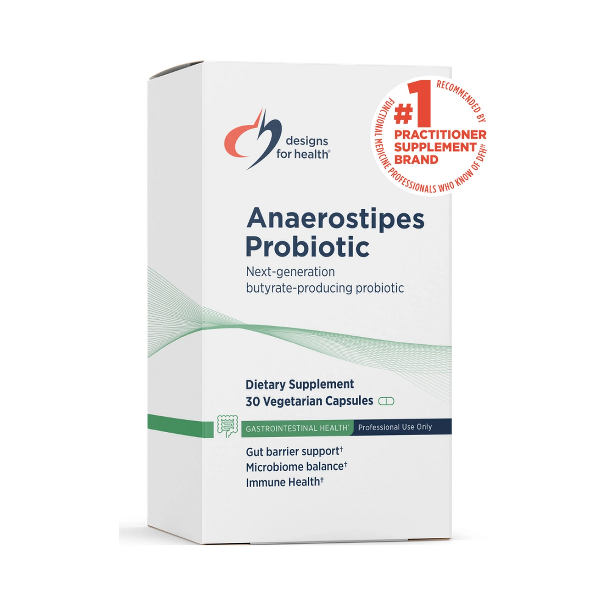 Designs for Health Anaerostipes Probiotic 30 Veg Capsules