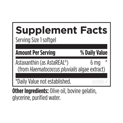 Designs for Health Astaxanthin 60 Capsules