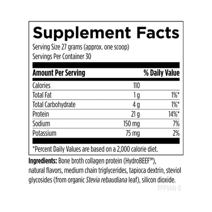 Designs for Health Bone Broth Protein Vanilla 810g Powder