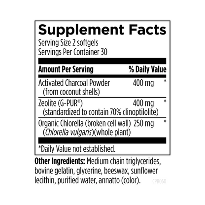 Designs for Health Charcoal Plus Binder 60 Softgels