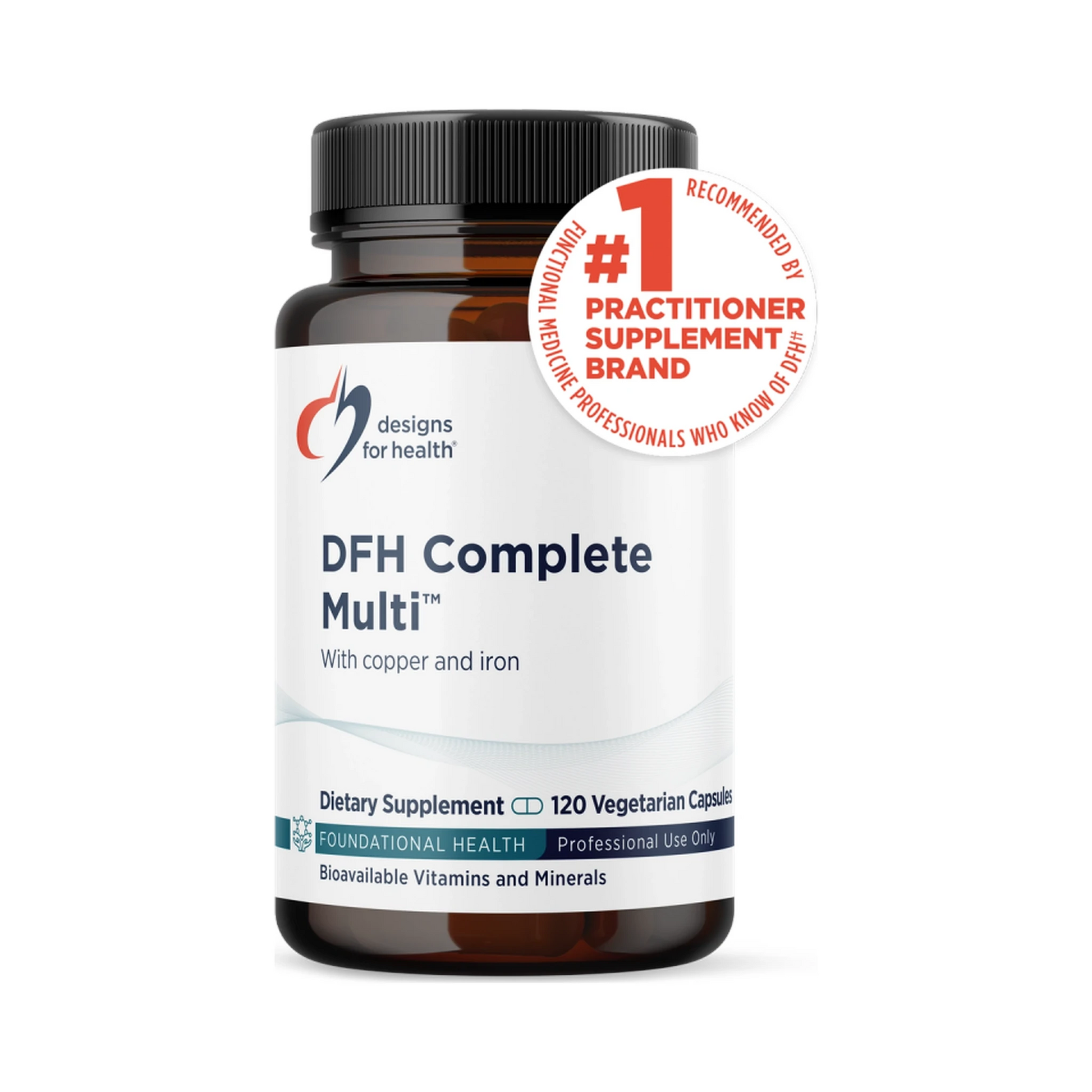 Designs for Health DFH Complete Multi with Copper + Iron 120 Capsules