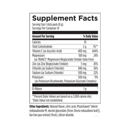 Designs for Health ElectroPure Hydration Celmentine 14 Stick Packs