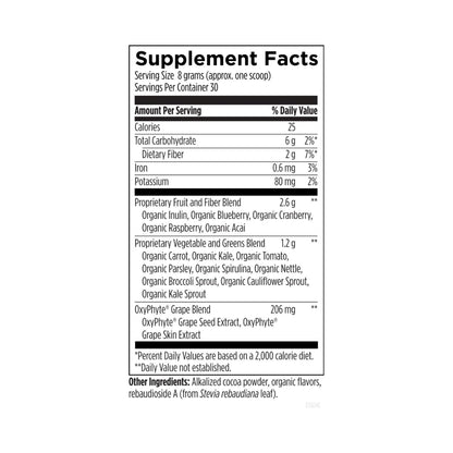Designs for Health EssentiaGreens and Reds Chocolate 240g