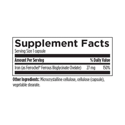 Designs for Health Ferrochel Iron Chelate 120 Capsules