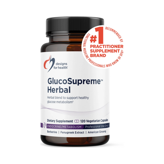 Designs for Health GlucoSupreme Herbal 120 Veg Capsules