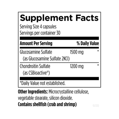Designs for Health Glucosamine Chondroitin 120 Capsules