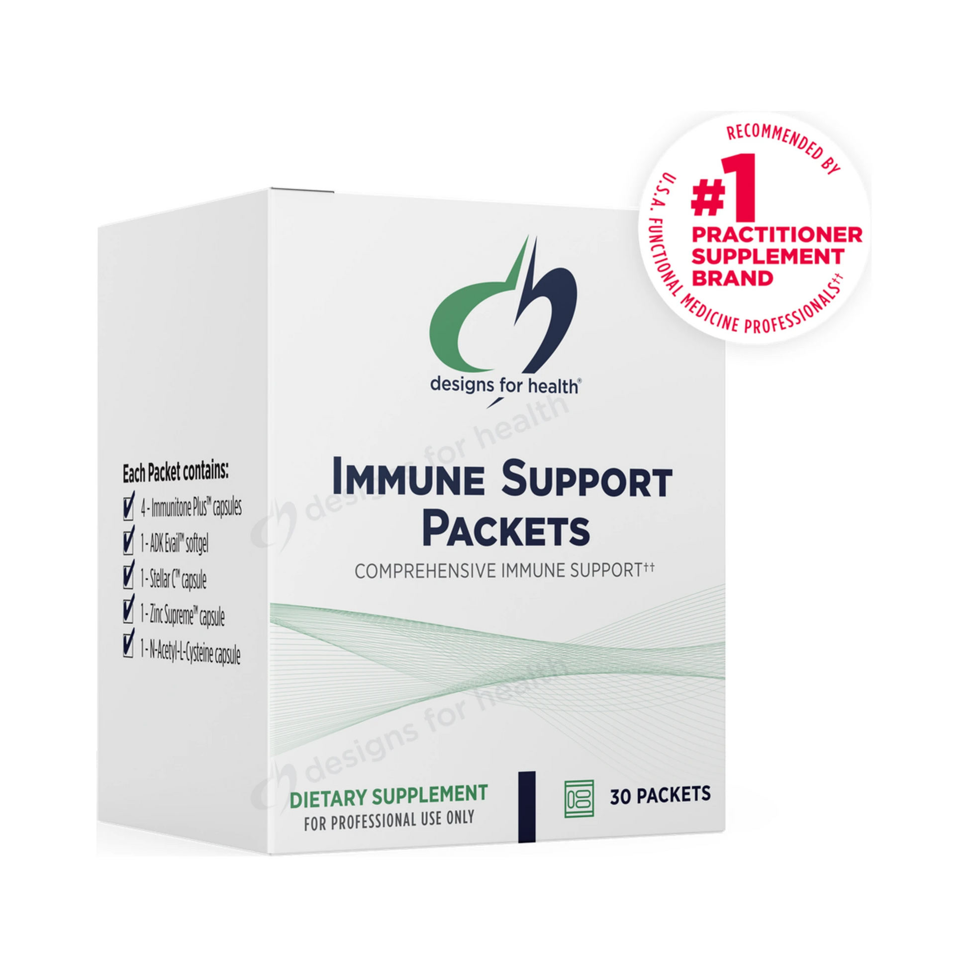 Designs for Health Immune Support Packets 30 Packets