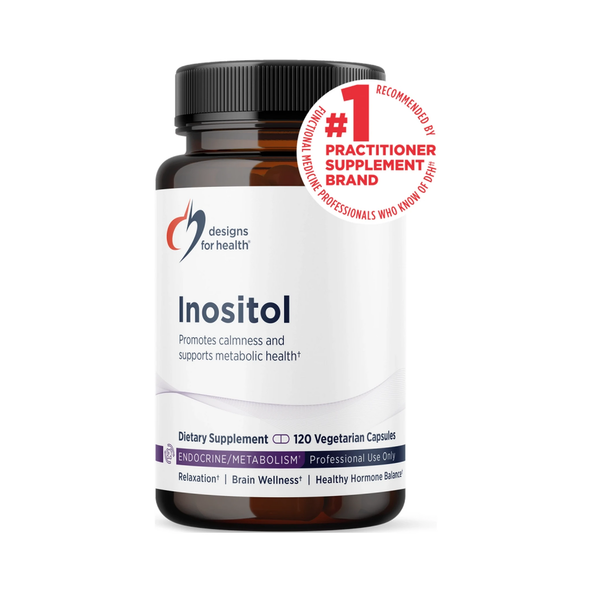 Designs for Health Inositol 120 Capsules