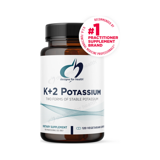 Designs for Health K+2 Potassium 120 Capsules