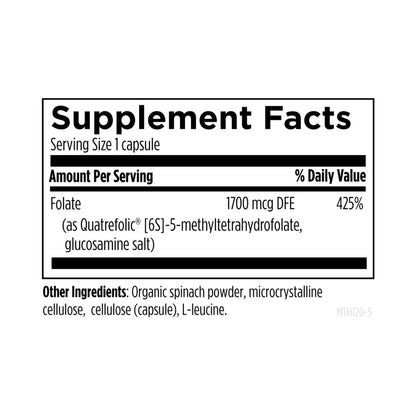 Designs for Health L-5-MTHF 1700mcg 120 Capsules