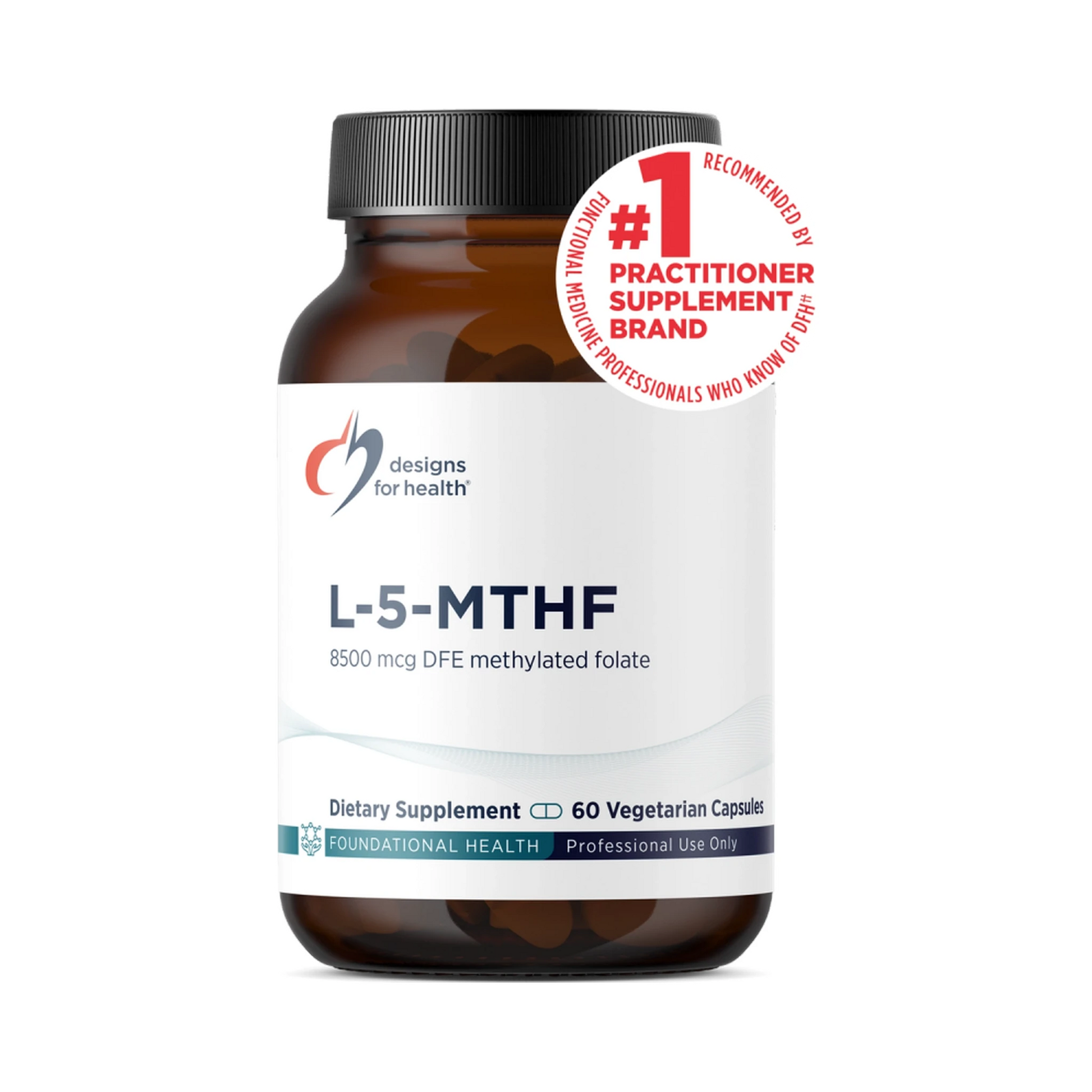 Designs for Health L-5-MTHF 8500 mcg 60 Capsules