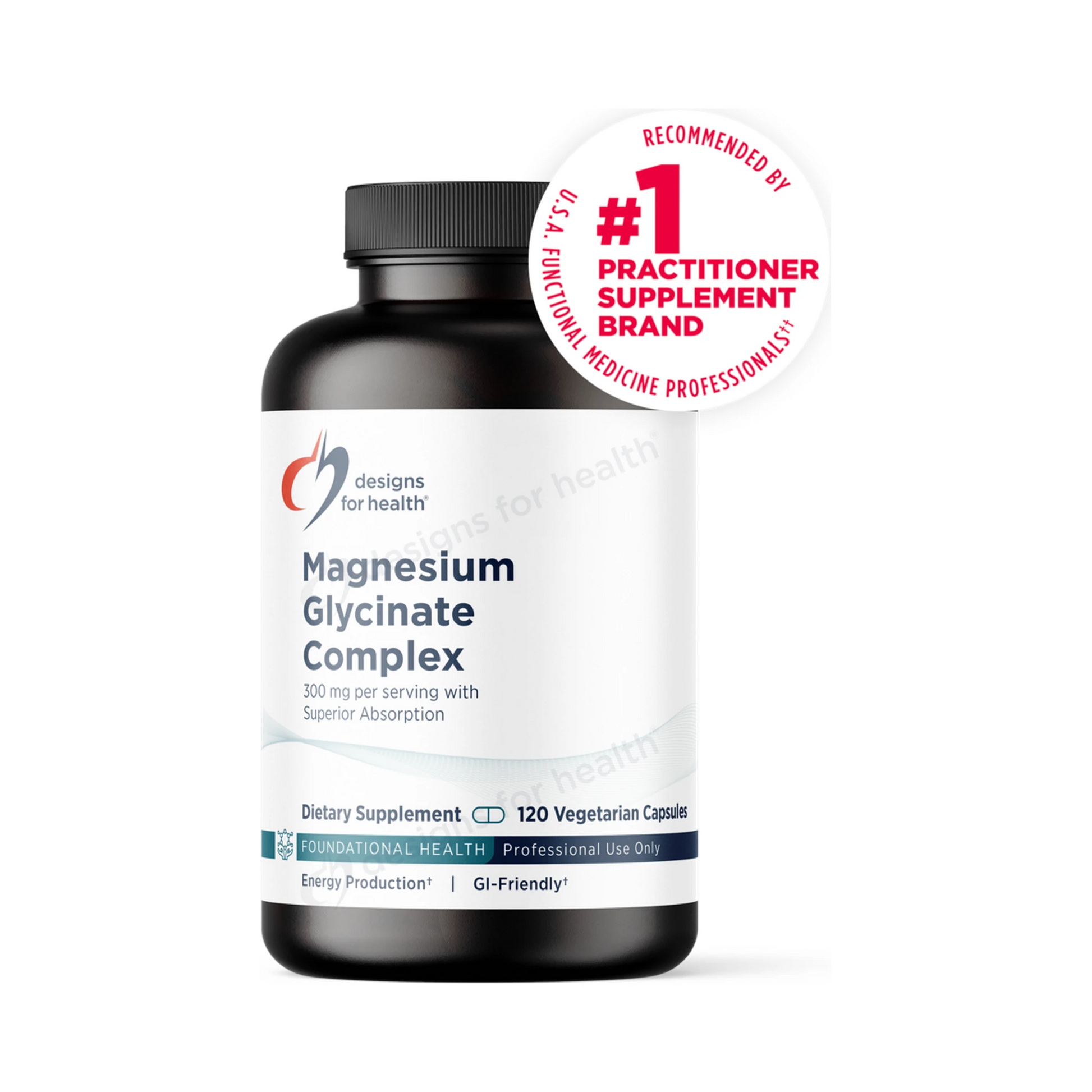 Designs for Health Magnesium Glycinate Complex 120 Capsules