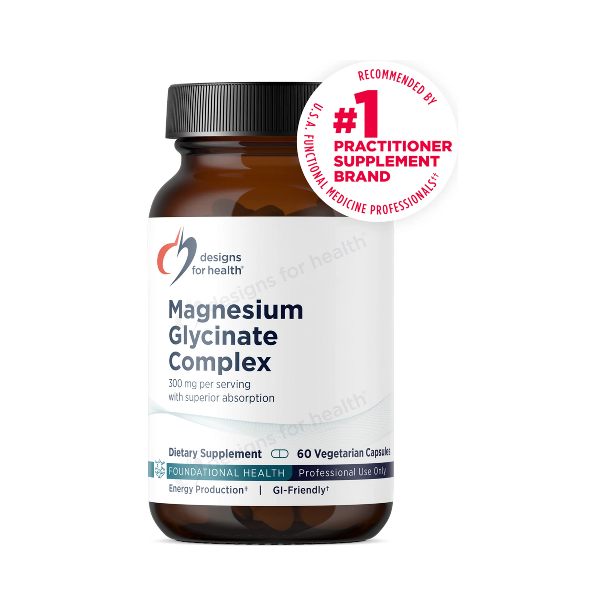Designs for Health Magnesium Glycinate Complex 60 Capsules
