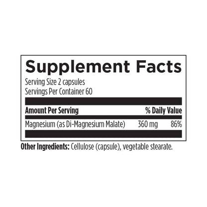 Designs for Health Magnesium Malate 120 Capsules