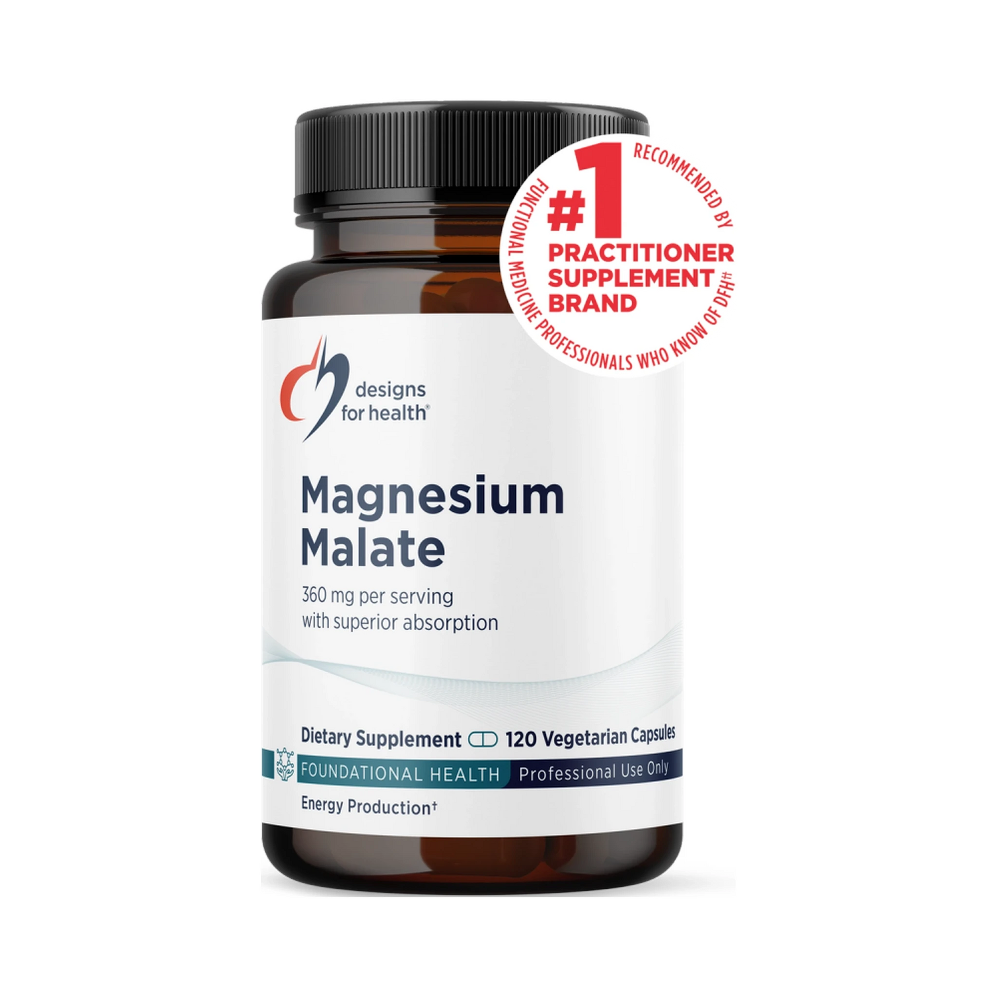 Designs for Health Magnesium Malate 120 Capsules