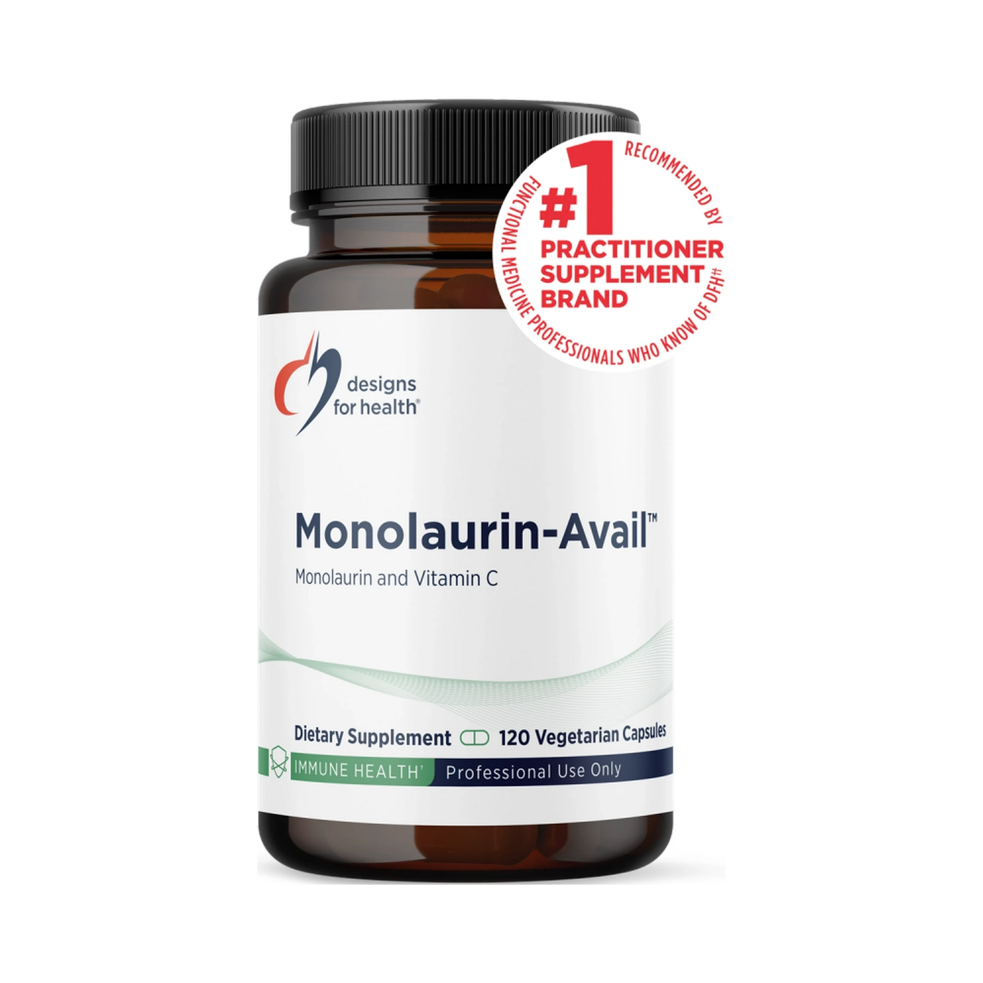 Designs for Health Monolaurin-Avail 120 Capsules