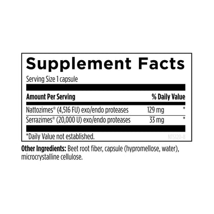 Designs for Health Natto-Serrazime 120 Capsules