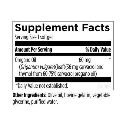 Designs for Health Oil of Oregano 120 Softgels