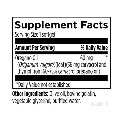 Designs for Health Oil of Oregano 60 Softgels