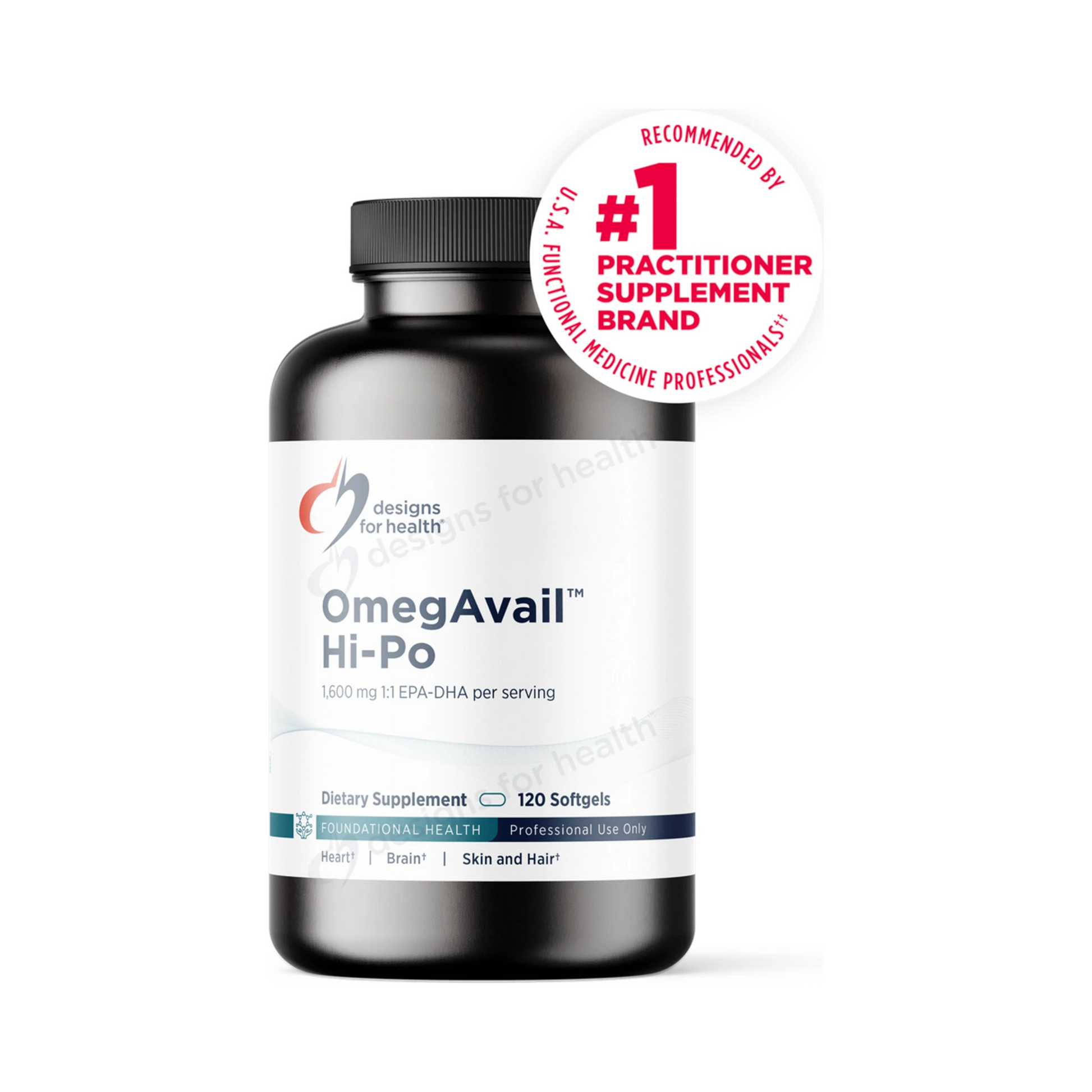 Designs for Health OmegAvail Hi-Po 120 Softgels