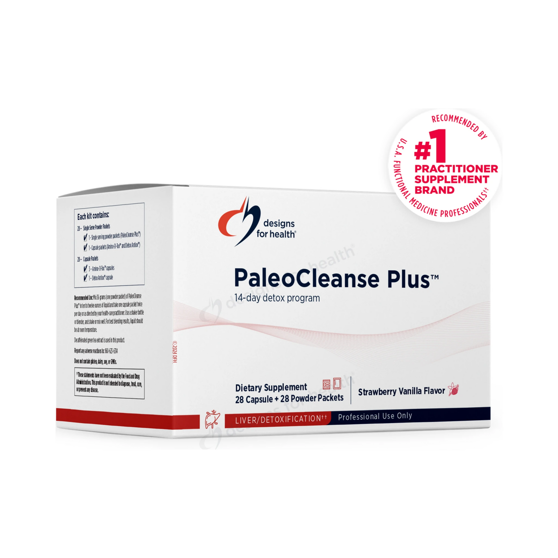 Designs for Health PaleoCleanse Plus Strawberry Vanilla 14 Day Detox Program