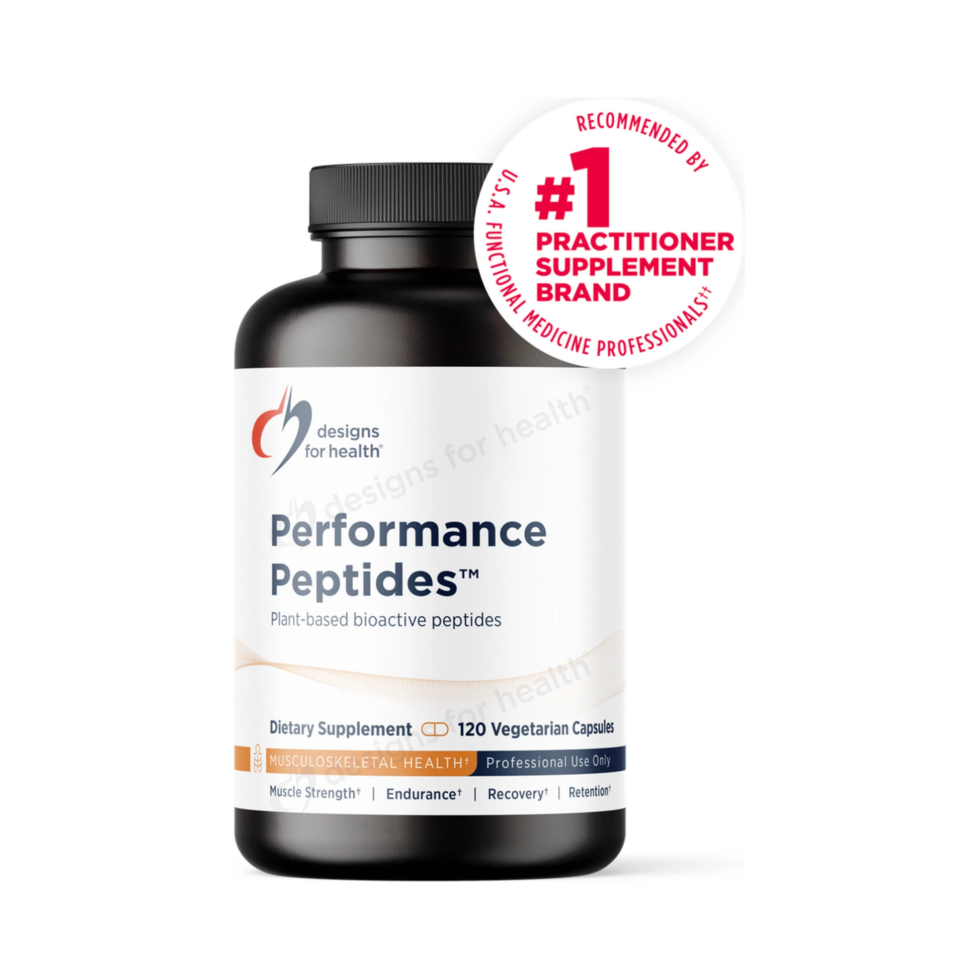 Designs for Health Performance Peptides 120 Veg Capsules