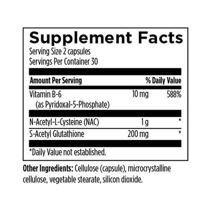 Designs for Health S-Acetyl Glutathione Synergy 60 Capsules