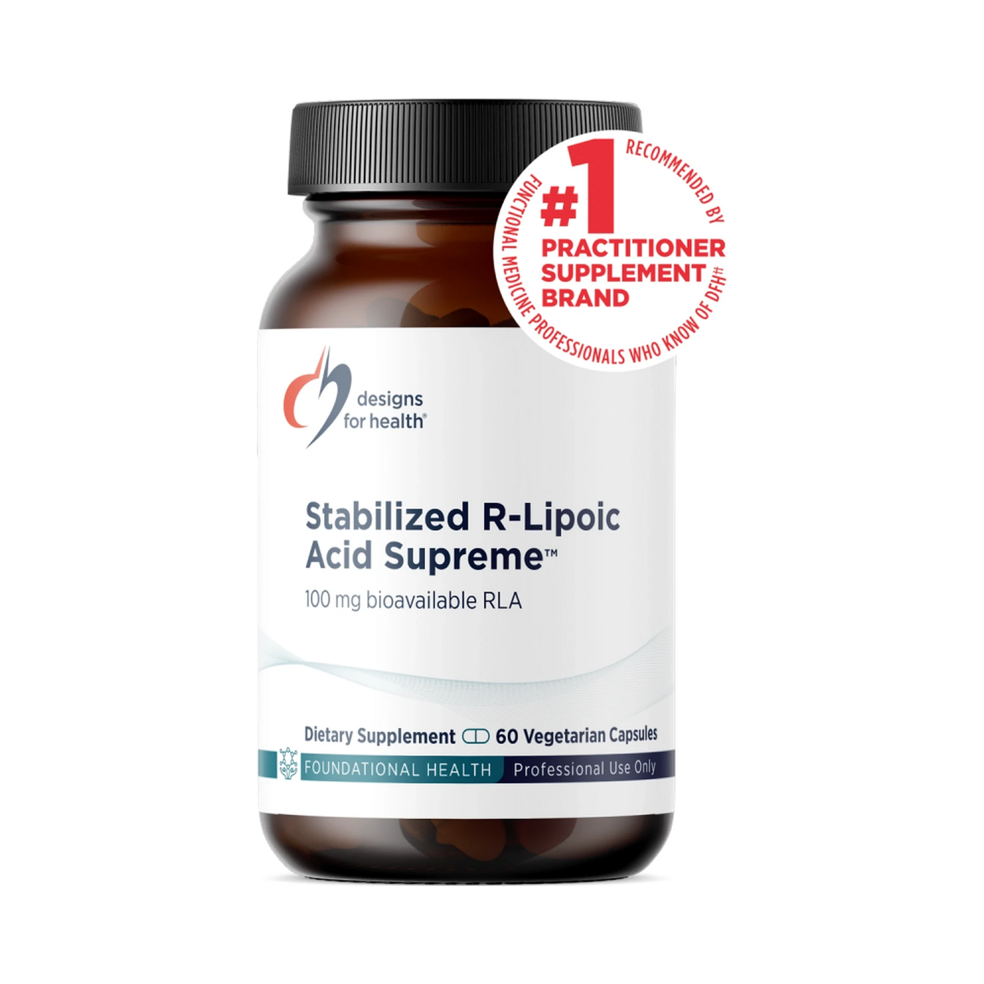 Designs for Health Stabilized R-Lipoic Acid Supreme 60 Capsules