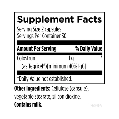 Designs for Health Tegricel Colostrum 60 Capsules