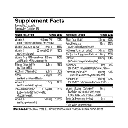 Designs for Health Twice Daily Multi 240 Capsules
