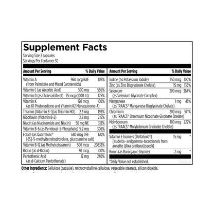 Designs for Health Twice Daily Multi 60 Capsules
